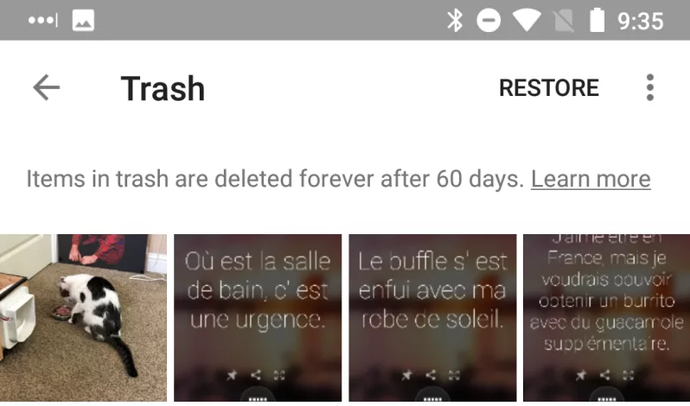 Android, Deleted Images, Trash Folder, Pictures, restore deleted images