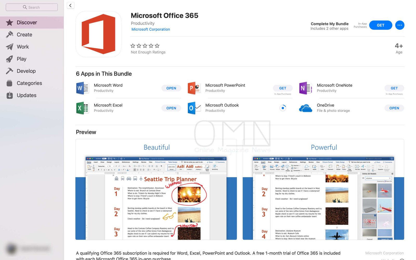 Microsoft Office on Mac App Store