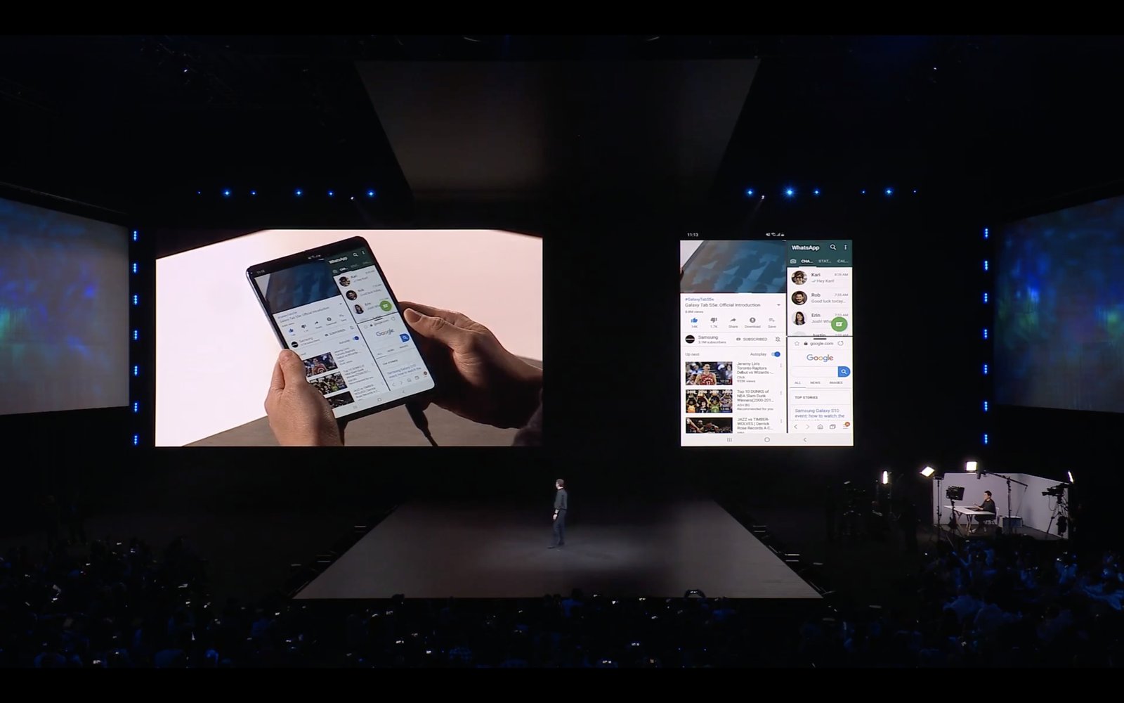 3-way of multitasking on Samsung Galaxy Fold.