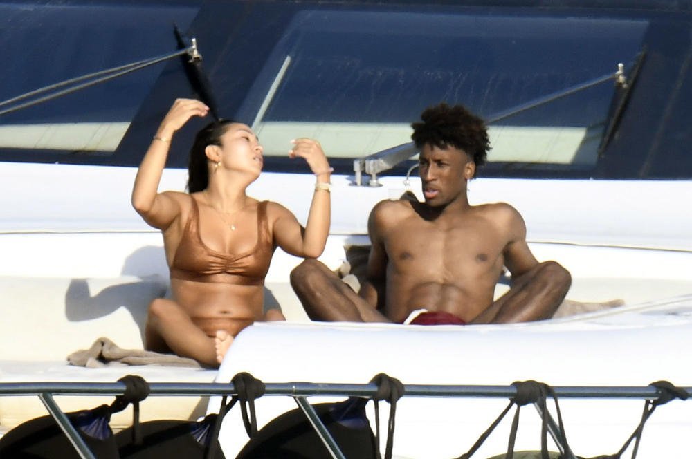 Kingsley Coman Chilling with his Girlfriend