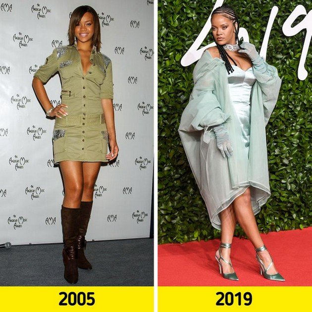 Rihanna "Before and after" photo comparisons