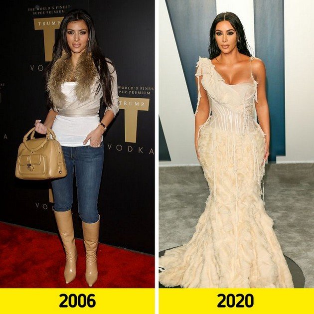 Kim Kardashian "Before and after" photo comparisons