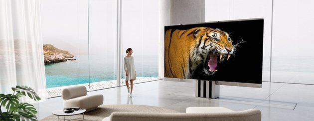 Presented the first TV that can be "packed" and hidden in the floor - costs $400 000