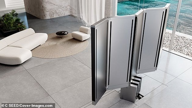 first foldable TV Presented the first TV that can be "packed" and hidden in the floor - costs $400 000