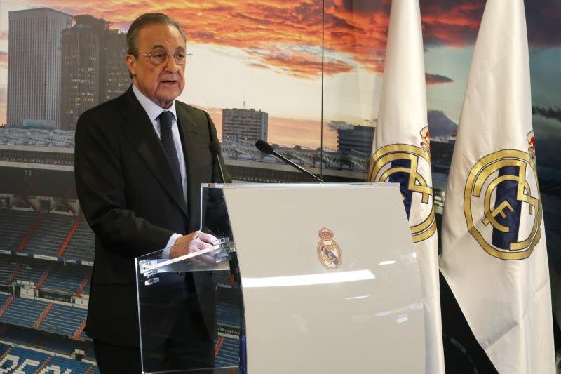 Florentino Perez is automatically re-elected president of Real Madrid