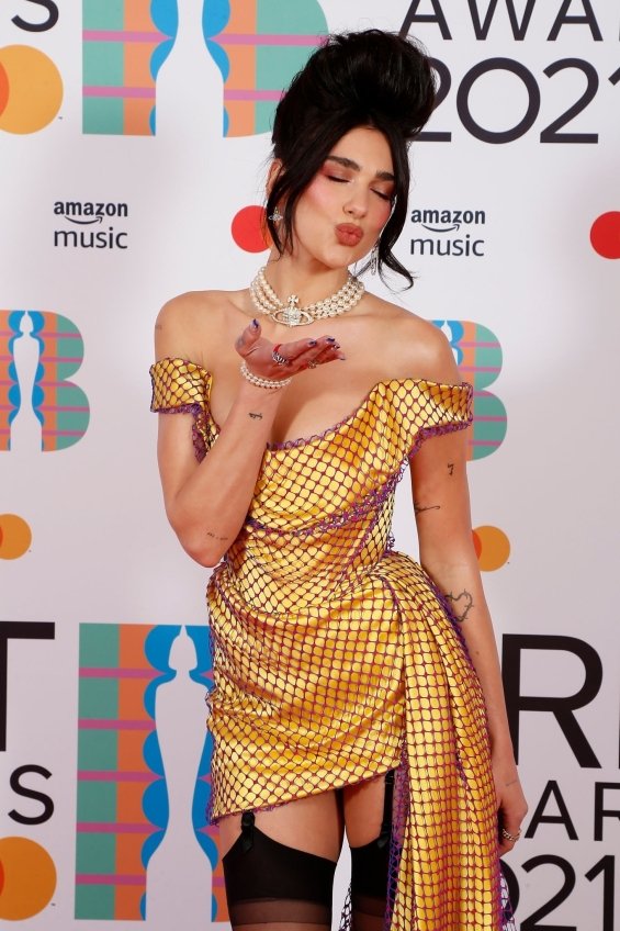 Dua Lipa with questionable styling at the Brit Awards - Fashion chic or kitsch?