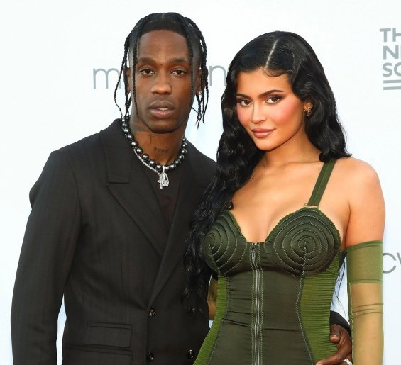 Kylie Jenner with Travis Scott and daughter Stormy on the red carpet in New York