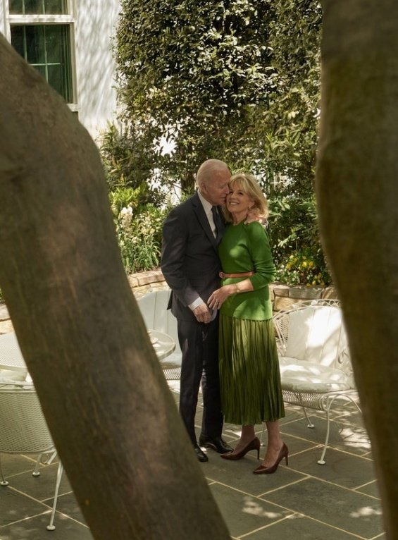 First Lady Jill Biden and President Joe filmed a photoshoot at the White House for Vogue