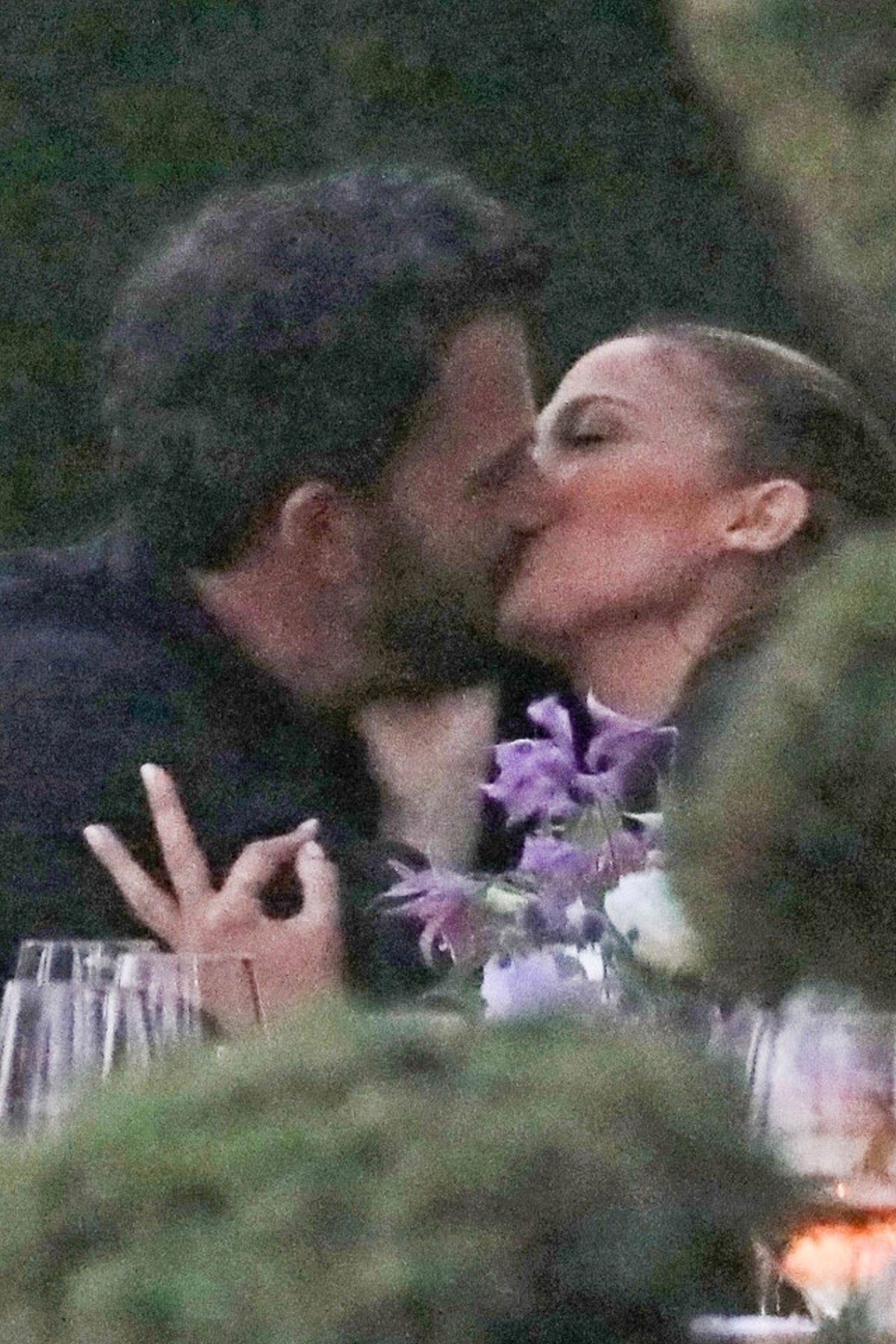 Jennifer Lopez and Ben Affleck were photographed kissing for the first time since their relationship resumed