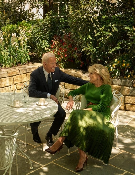 First Lady Jill Biden and President Joe filmed a photoshoot at the White House for Vogue