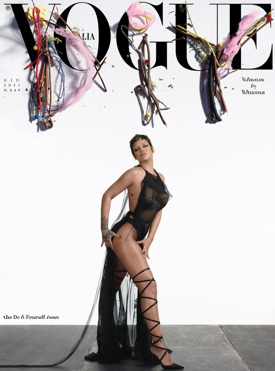 Brave diva: Rihanna in a new editorial for the Vogue Italia