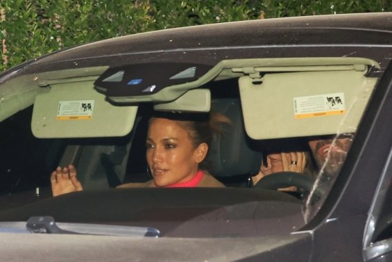 No longer hiding the relationship: Jennifer Lopez and Ben Affleck embracing on an evening out