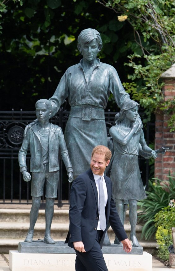 Princes William and Harry team up to unveil a new statue of Princess Diana