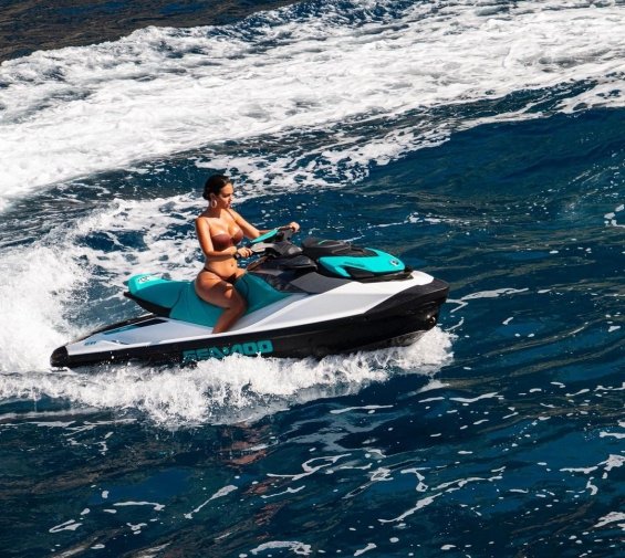 Cristiano Ronaldo and Georgina with their four children relax on a luxury yacht in Mallorca