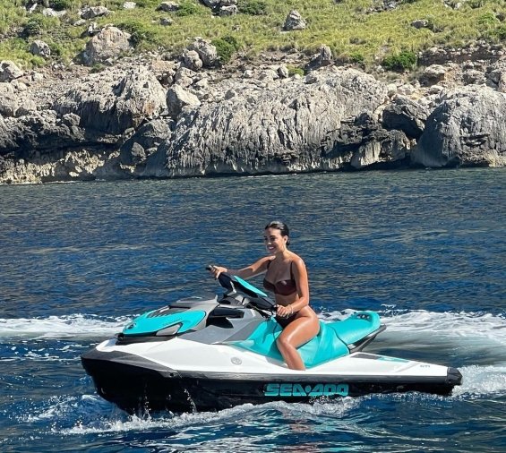 Cristiano Ronaldo and Georgina with their four children relax on a luxury yacht in Mallorca