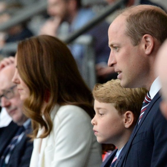 Joy, then sorrow: Sweet Prince George cheers for England at Wembley with parents Catherine and William