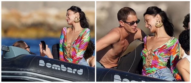 Bella and her new boyfriend Marc were passionately kissing in front of the paparazzi