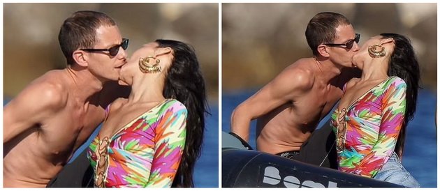 Bella and her new boyfriend Marc were passionately kissing in front of the paparazzi
