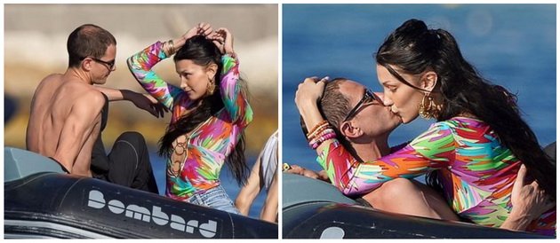 Bella and her new boyfriend Marc were passionately kissing in front of the paparazzi