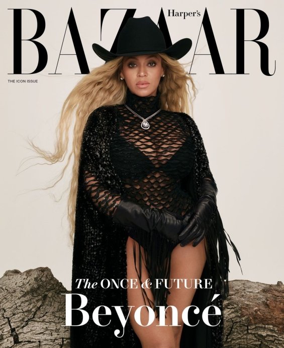 Beyoncé experiments stylistically in an editorial for Harper's Bazaar