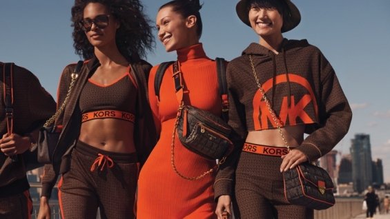 The dominance of brown and orange: Michael Kors's Autumn Campaign with Bella Hadid