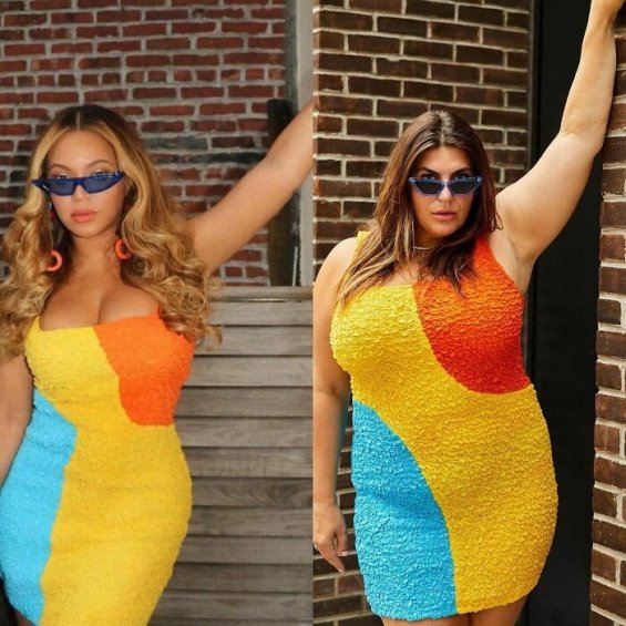 A plus-size blogger copies celebrity stylings to show that anyone can wear anything