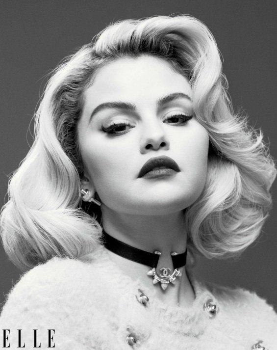 Selena Gomez as Marilyn Monroe for Elle, talked about depression and bipolar disorder