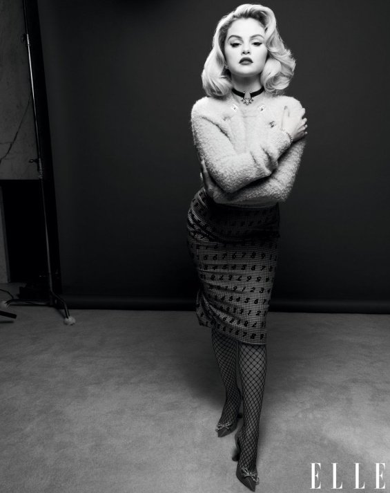 Selena Gomez as Marilyn Monroe for Elle, talked about depression and bipolar disorder