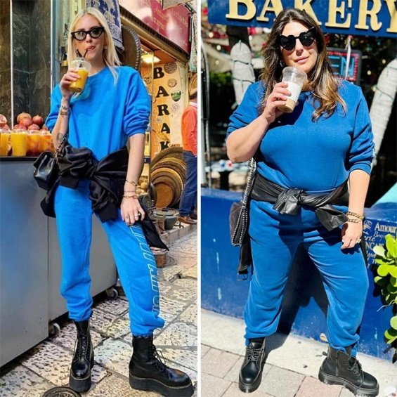 A plus-size blogger copies celebrity stylings to show that anyone can wear anything