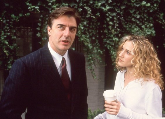 Carrie Bradshaw and Mr. Big on the set of Sex and the City sequel