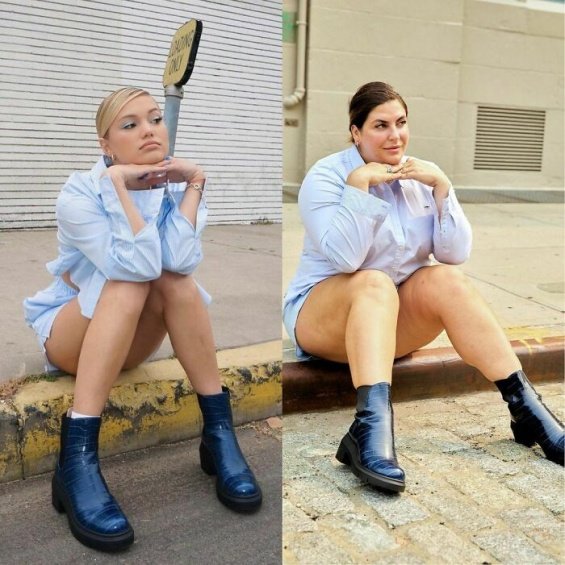 A plus-size blogger copies celebrity stylings to show that anyone can wear anything