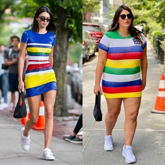 A plus-size blogger copies celebrity stylings to show that anyone can wear anything