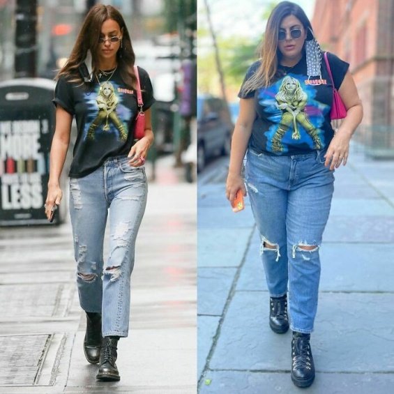 A plus-size blogger copies celebrity stylings to show that anyone can wear anything