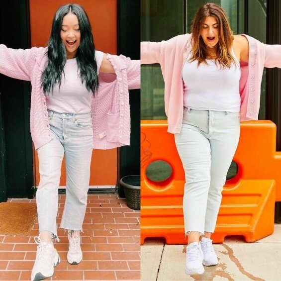 A plus-size blogger copies celebrity stylings to show that anyone can wear anything