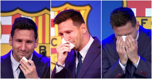 Lionel Messi cried in the last press about Barcelona, the club where he spent his career (video)