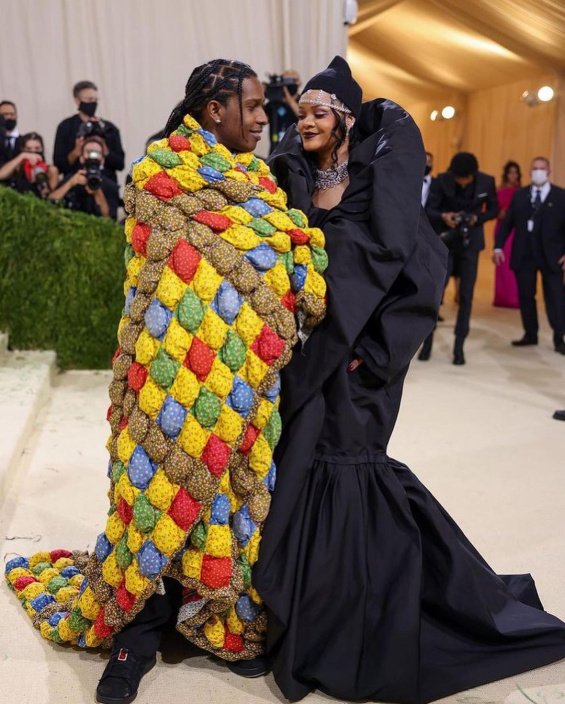 Queen of the Met Gala: Rihanna smiling next to ASAP Rocky in New York