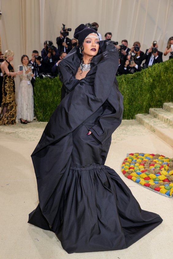 Queen of the Met Gala: Rihanna smiling next to ASAP Rocky in New York