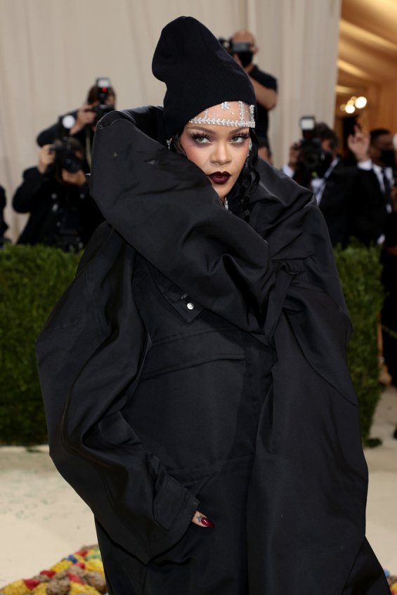 Queen of the Met Gala: Rihanna smiling next to ASAP Rocky in New York