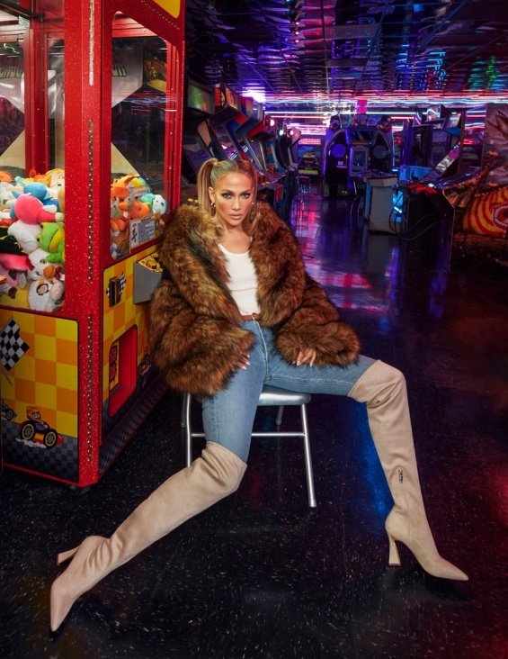 Jennifer Lopez attractive in a photoshoot for her autumn footwear collection