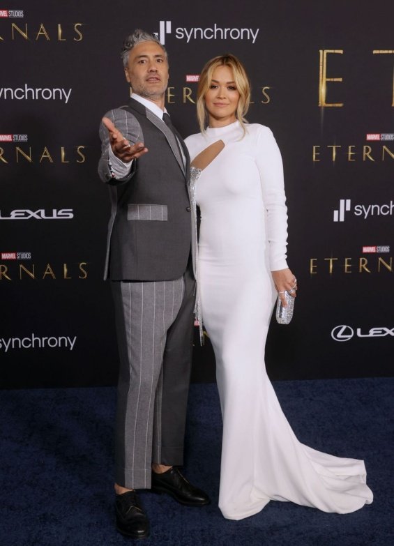 Happy couple: Rita Ora with her beloved Taika Waititi at the premiere of the new movie Eternals