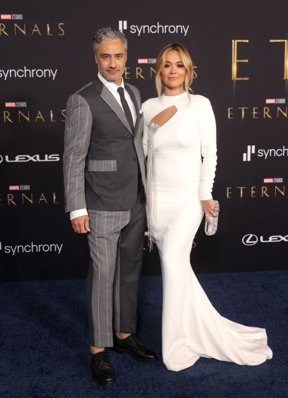 Happy couple: Rita Ora with her beloved Taika Waititi at the premiere of the new movie Eternals