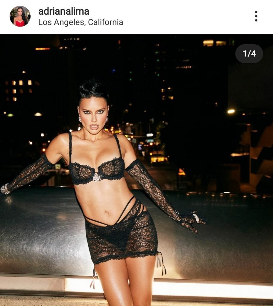 Adriana Lima set Instagram on fire - She poses seductively and provocatively in lingerie