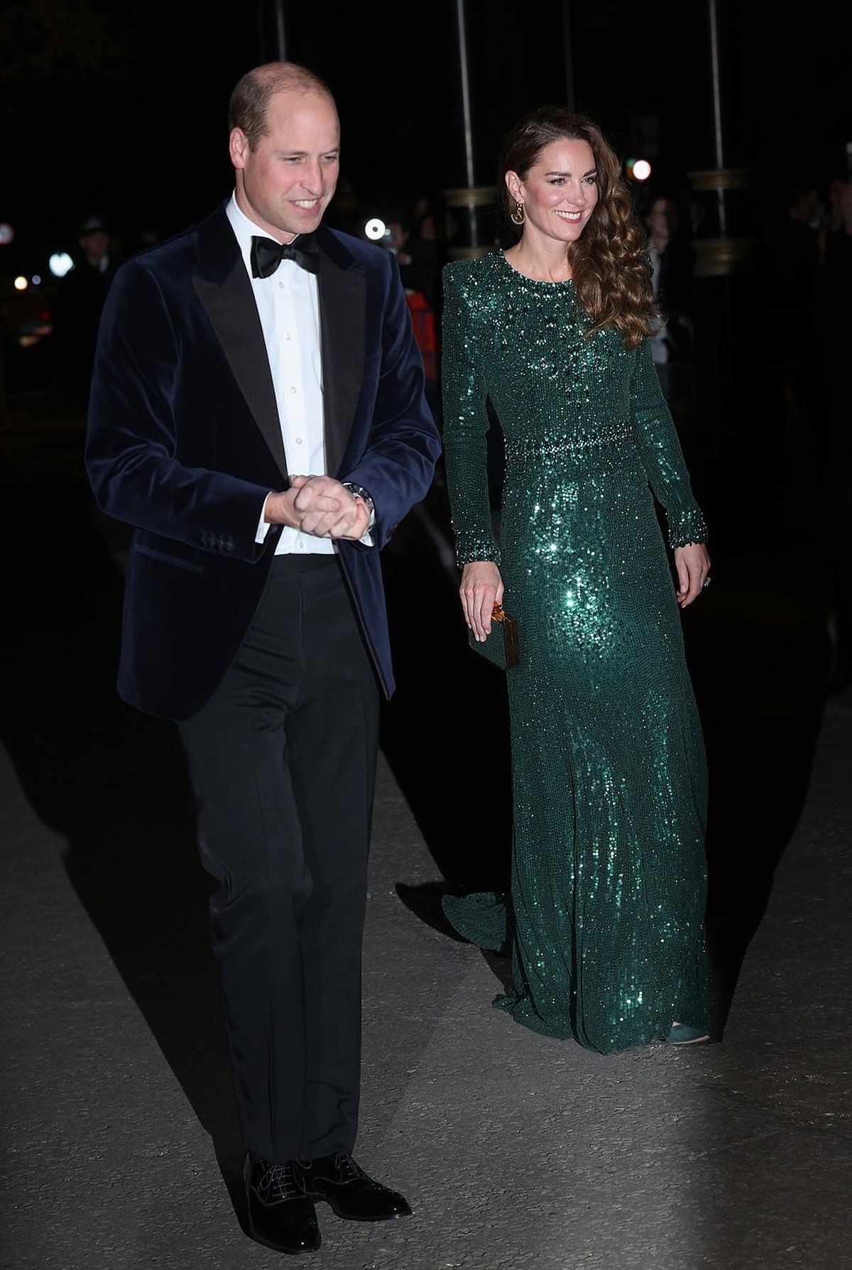 Duchess Catherine in an emerald green dress at a London event