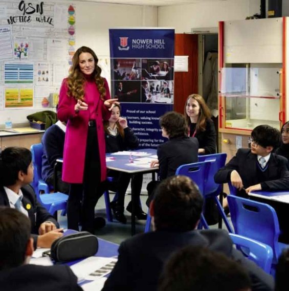 Duchess Catherine visits a school in London