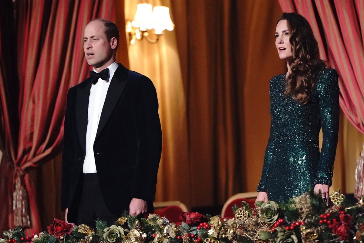 Duchess Catherine in an emerald green dress at a London event