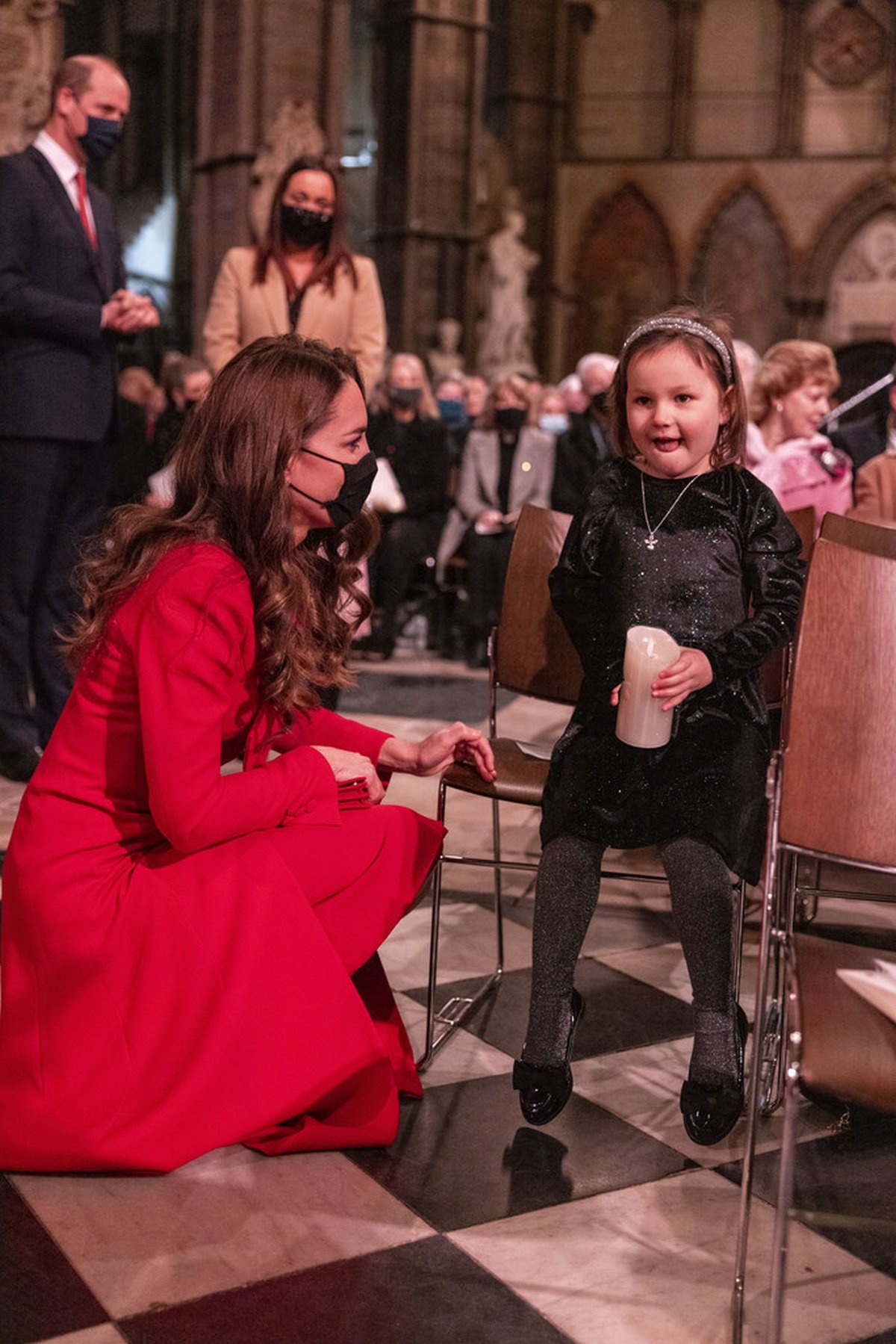 Duchess Catherine at a Christmas concert with Prince William