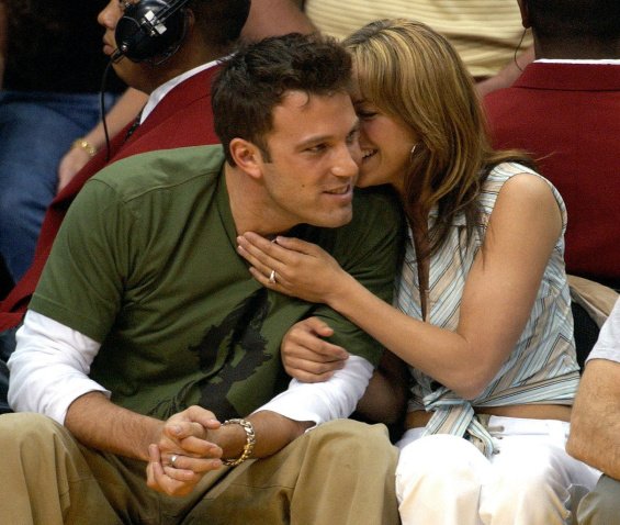 Then and now: Jennifer Lopez and Ben Affleck a couple in love at a basketball game