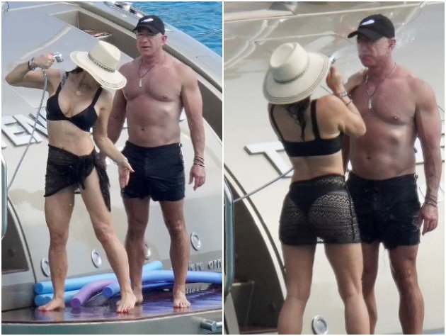 PHOTO: Jeff Bezos with the girlfriend on vacation and doesn't take his hands off her