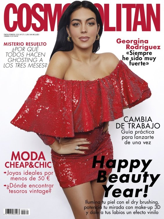 Georgina Rodríguez in an editorial for the Spanish Cosmopolitan