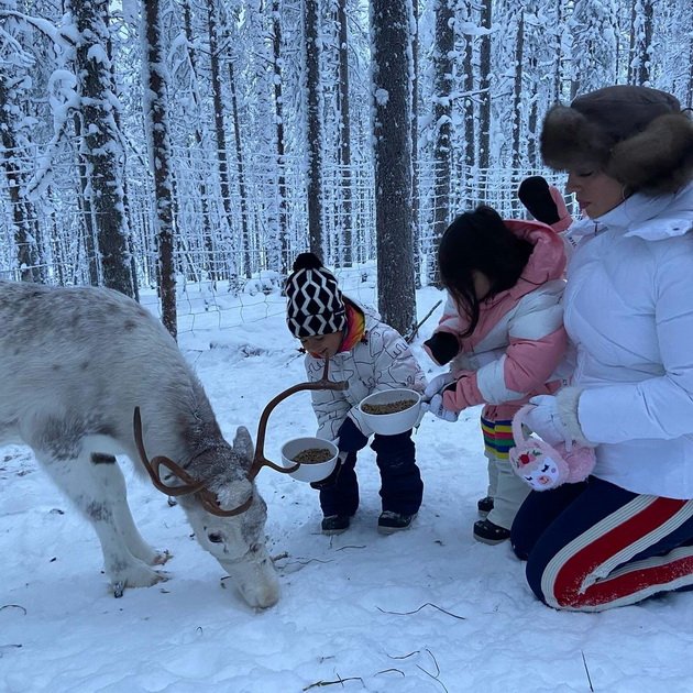Georgina Rodríguez without Ronaldo took the children on a dream trip to the North Pole